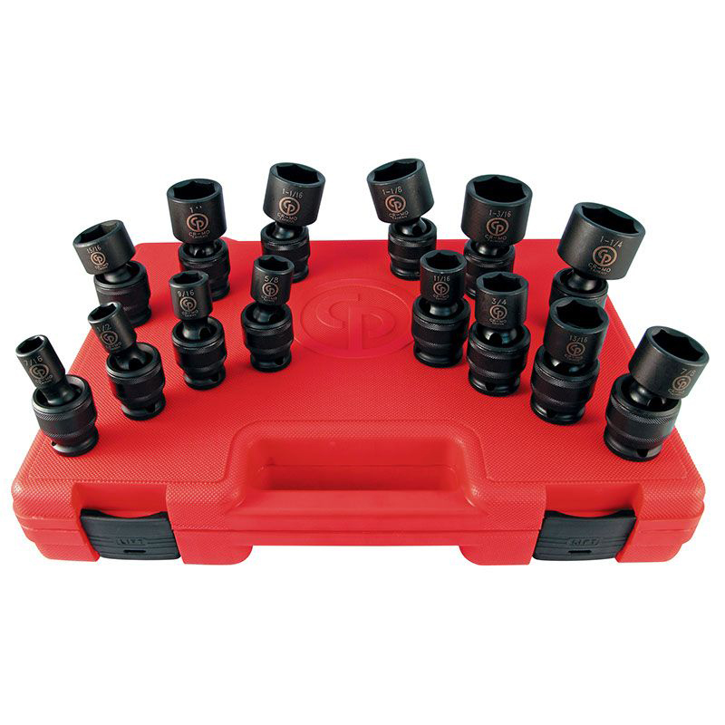 SS4014DU 1/2" Drive SAE/Imperial Deep Universal Impact Sockets - 14 pcs